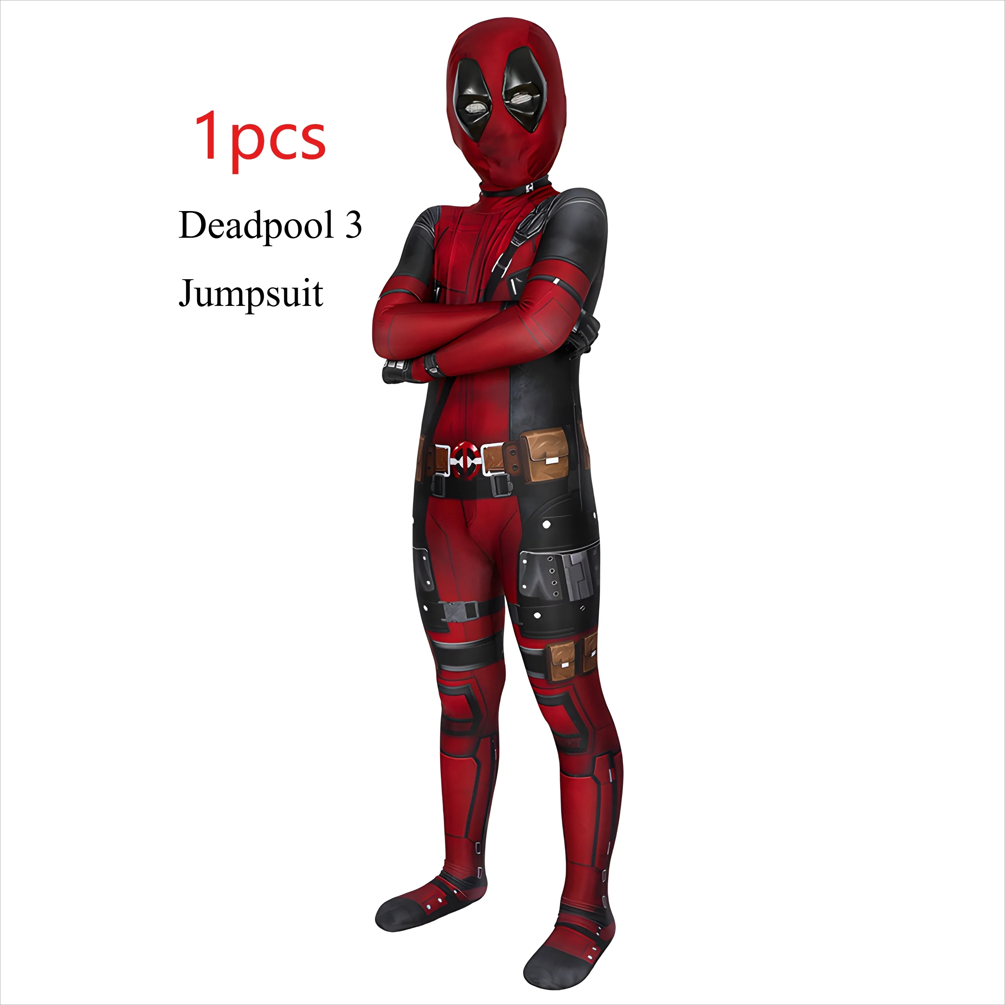 Heroic Mercenary Suit – 4-Piece Deadpool-Inspired Costume Set