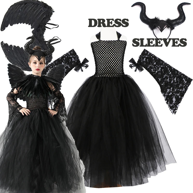 Dark Enchantress – Kids’ Maleficent Costume Set