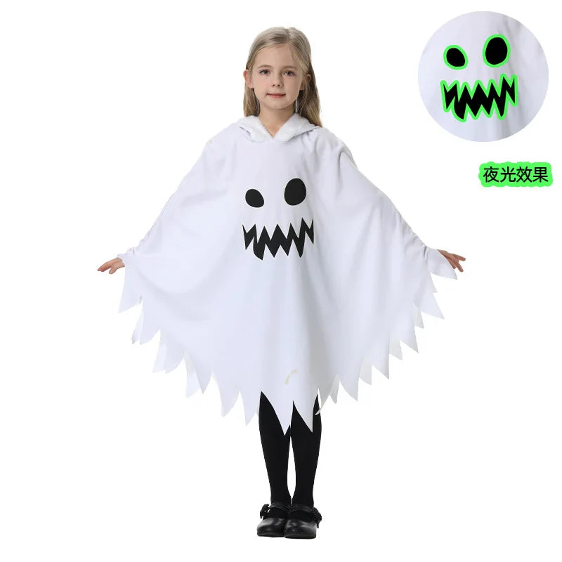 Glow &amp; Boo – Kids’ Glow-in-the-Dark Ghost Poncho
