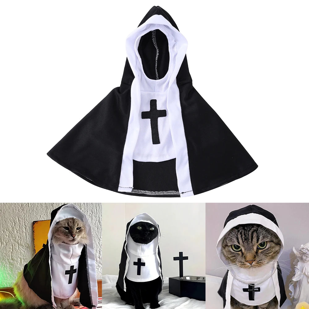 Holy Cat Costume – The Spookiest Nun Outfit for Pets