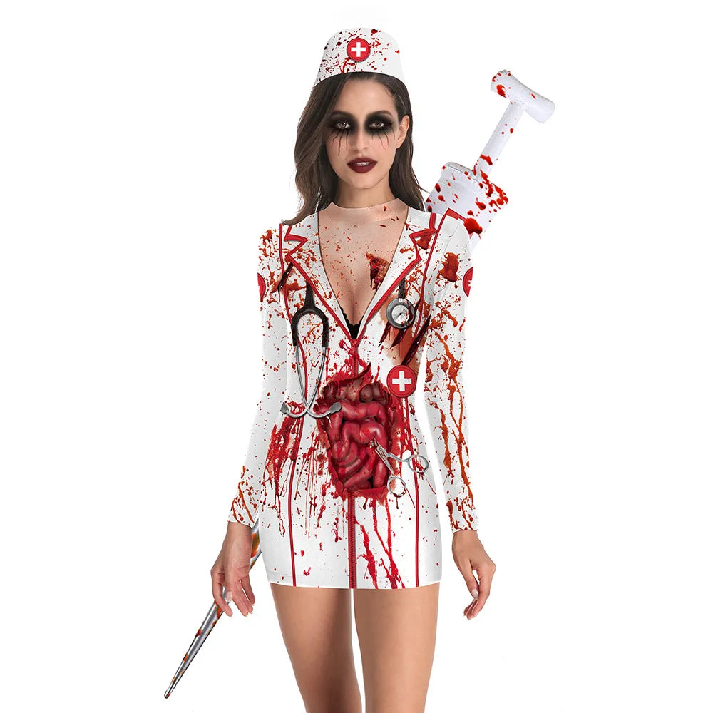 Nightmare Nurse &amp; Skeleton Glam – Halloween Costume Duo