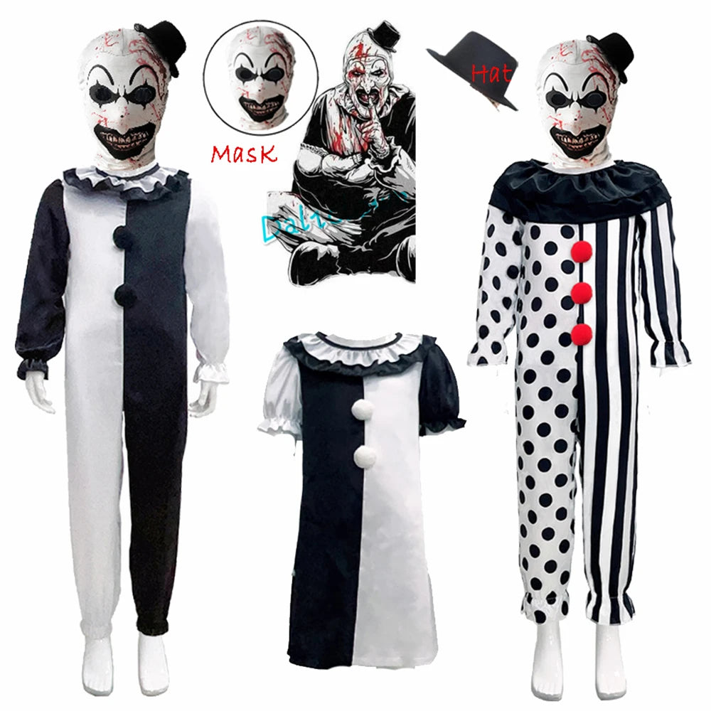 Creepy Carnival Clown – Kids’ Halloween Costume Set