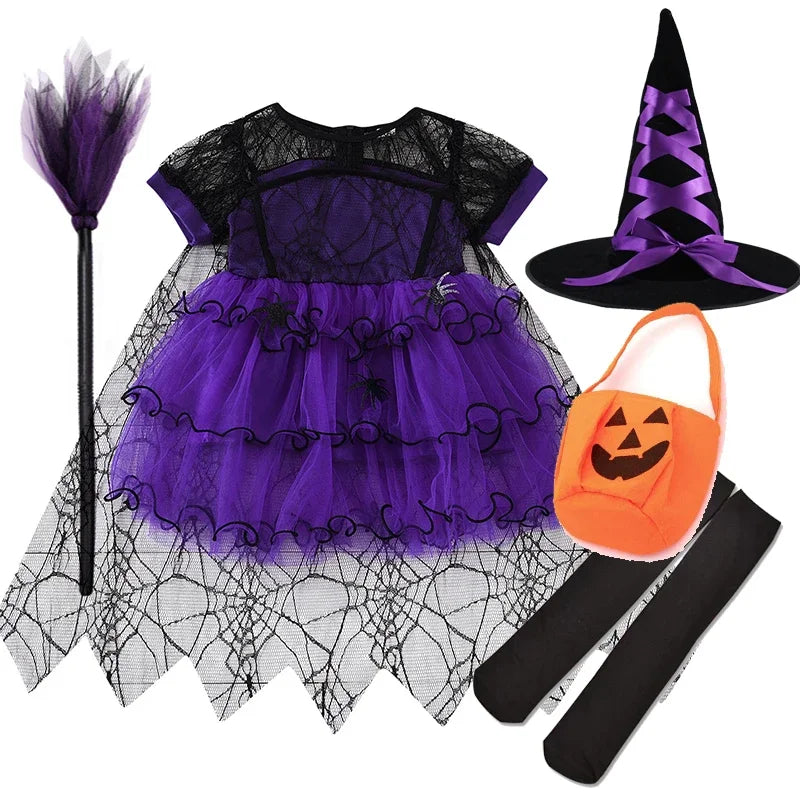 Little Pumpkin Witch – Kids’ Halloween Costume Set