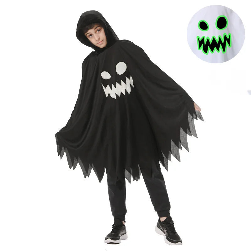 Glow &amp; Boo – Kids’ Glow-in-the-Dark Ghost Poncho
