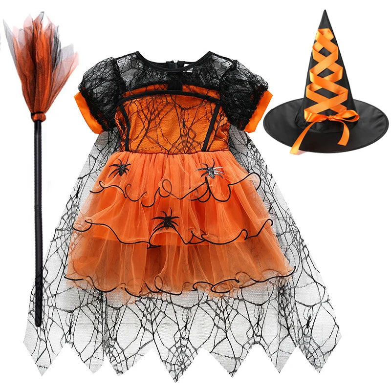 Little Pumpkin Witch – Kids’ Halloween Costume Set