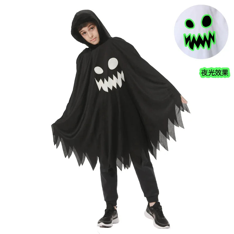 Glow &amp; Boo – Kids’ Glow-in-the-Dark Ghost Poncho
