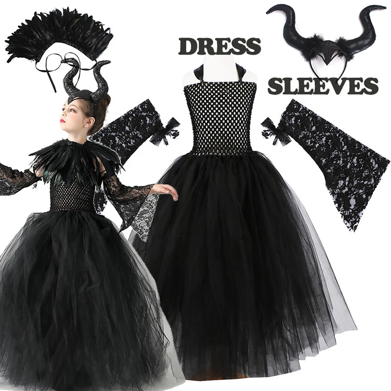 Dark Enchantress – Kids’ Maleficent Costume Set