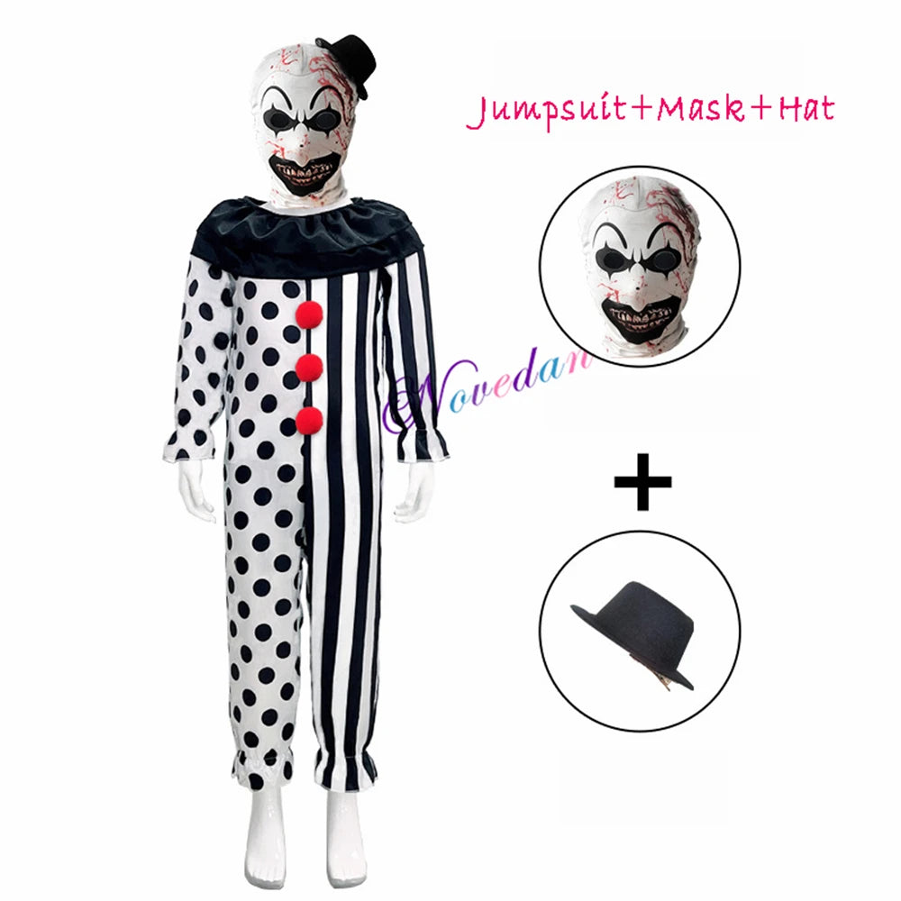 Creepy Carnival Clown – Kids’ Halloween Costume Set