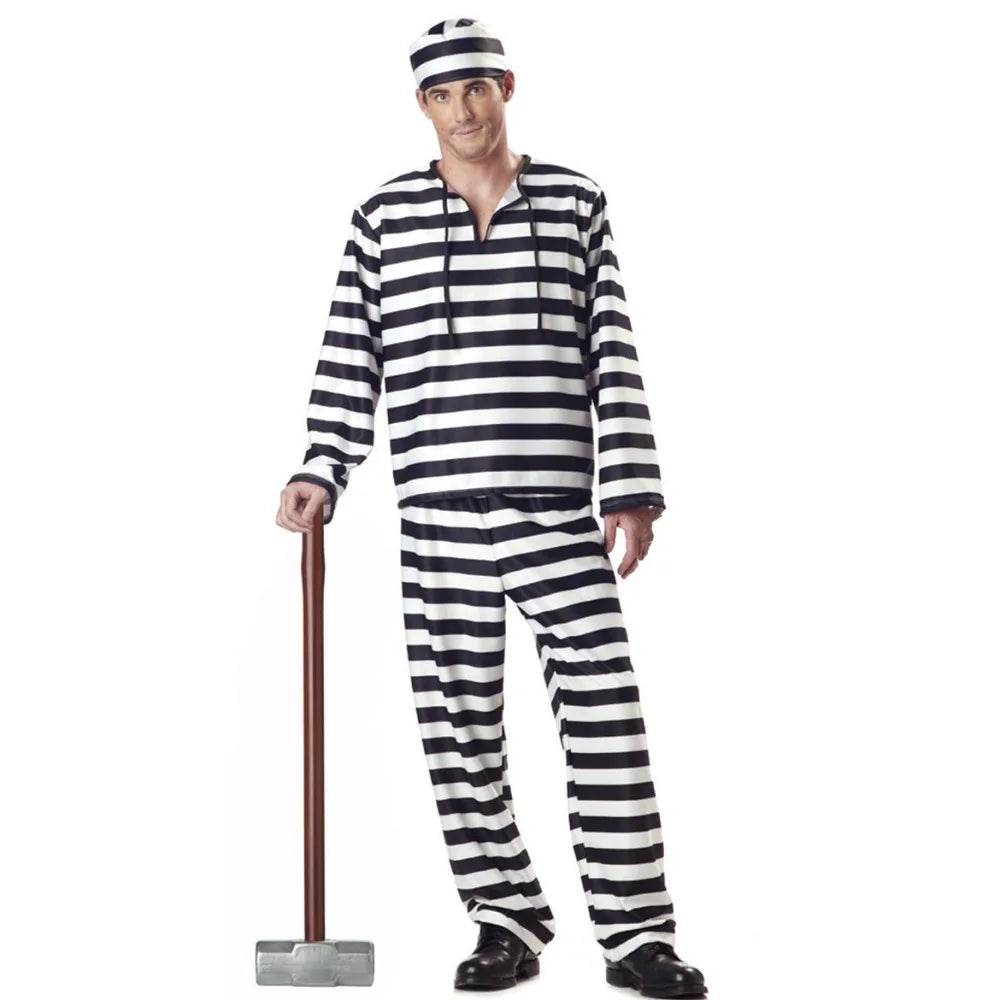 Partners in Crime – Couple Prisoner Costume Set