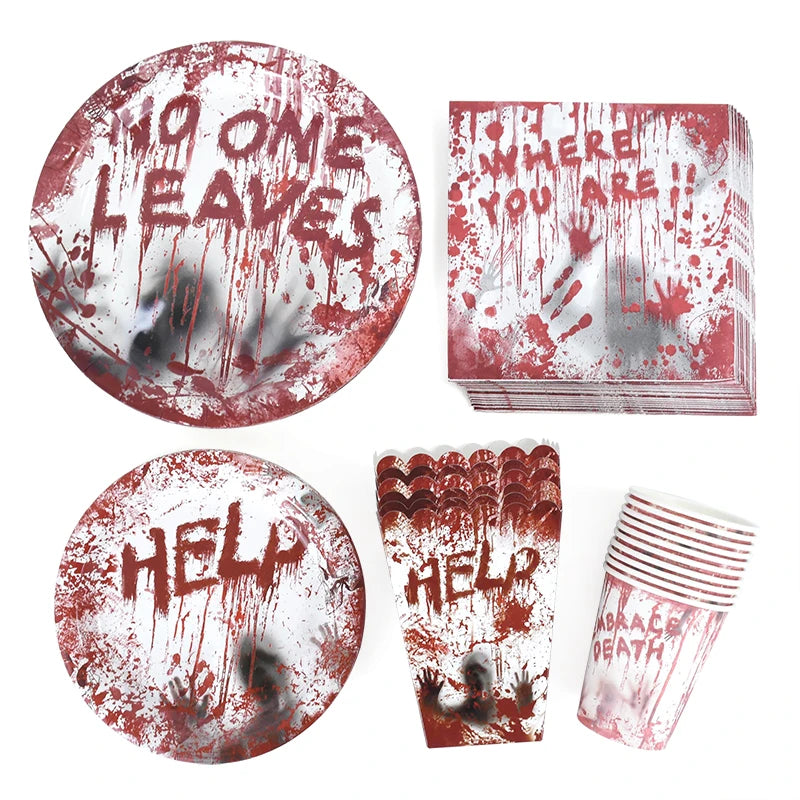 Bloody Horror Party Tableware Set