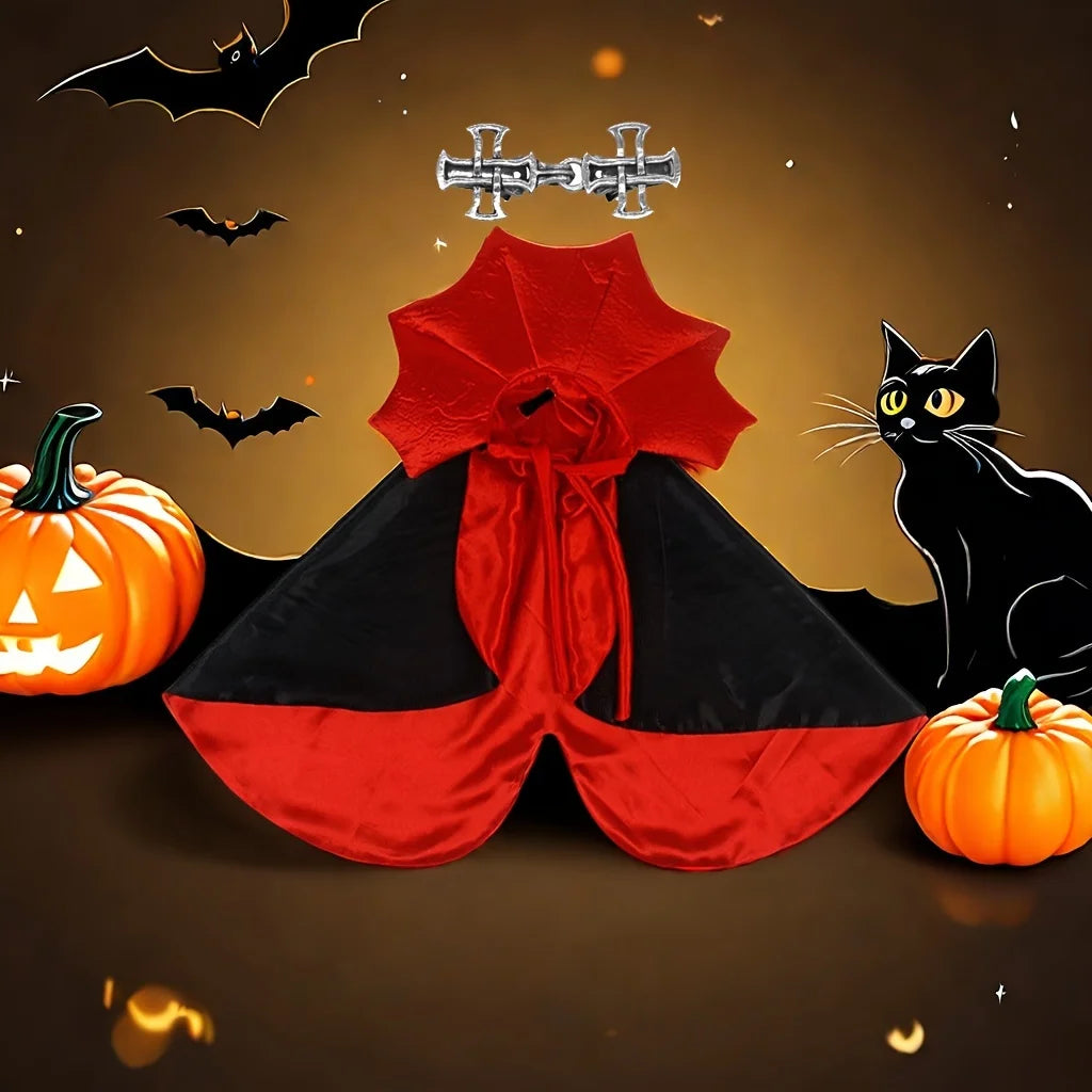 Vampurr Cape – Dracula Halloween Costume for Cats