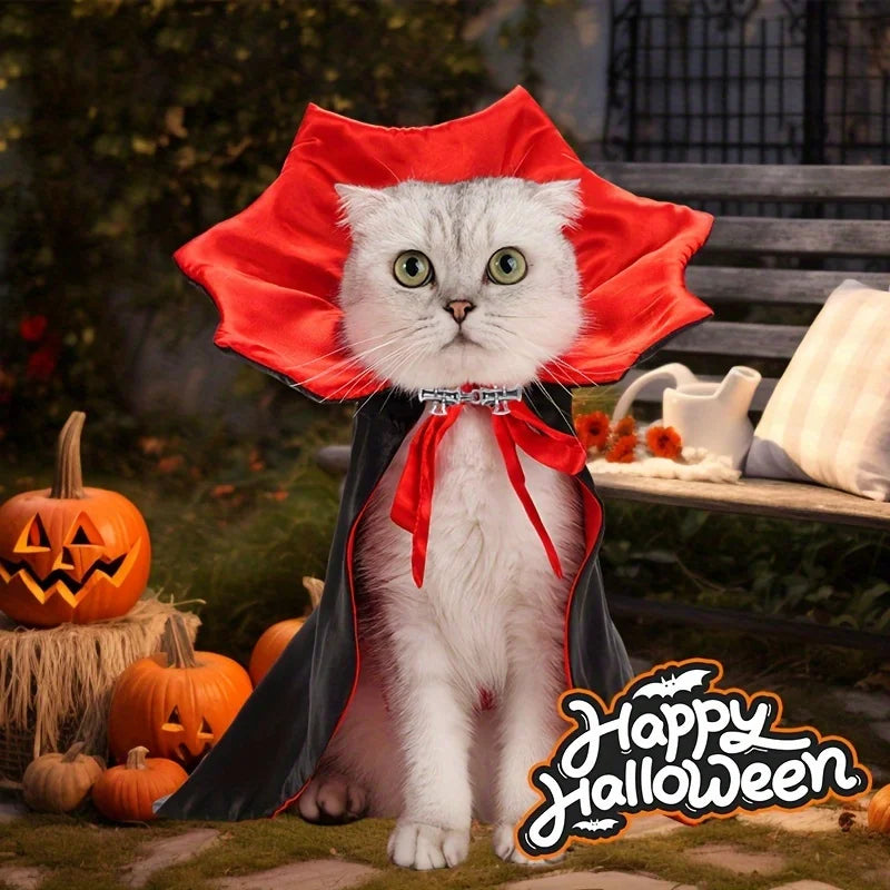 Vampurr Cape – Dracula Halloween Costume for Cats