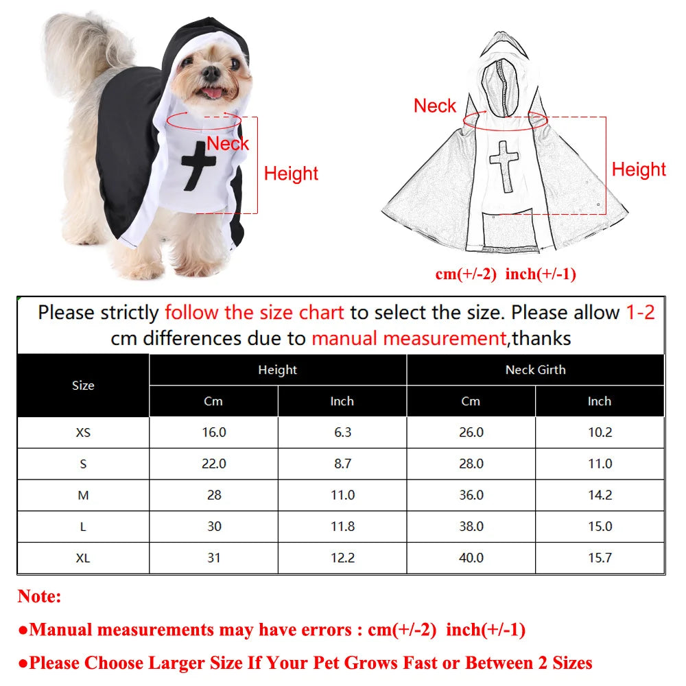 Holy Cat Costume – The Spookiest Nun Outfit for Pets