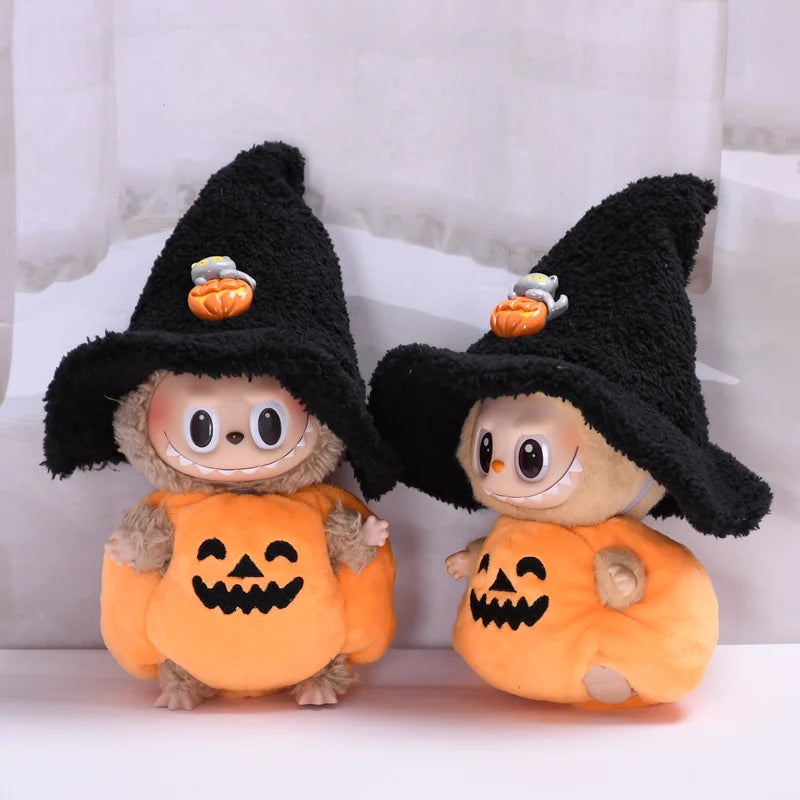 Pumpkin Witch Plush Duo
