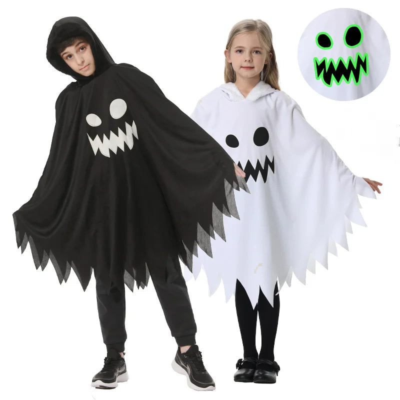 Glow &amp; Boo – Kids’ Glow-in-the-Dark Ghost Poncho