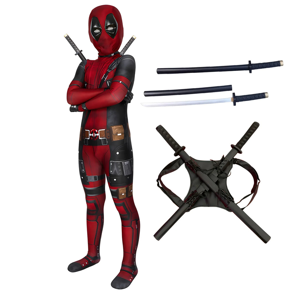 Heroic Mercenary Suit – 4-Piece Deadpool-Inspired Costume Set