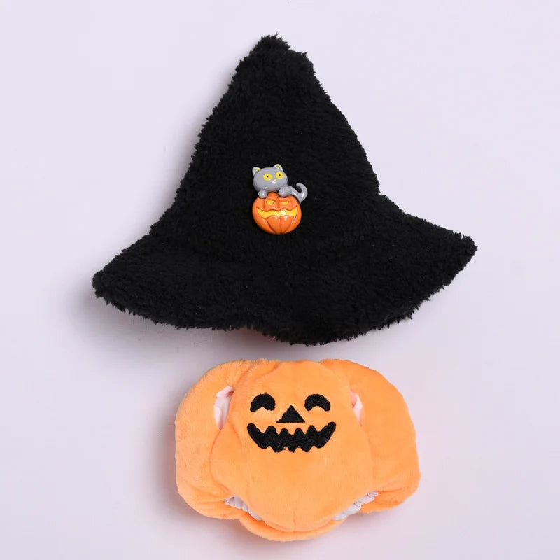 Pumpkin Witch Plush Duo