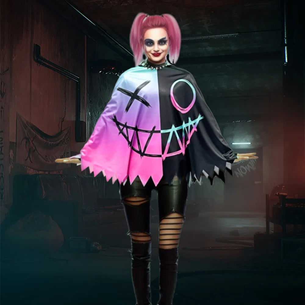 Neon Nightmare Cape – Women’s Halloween Cloak”