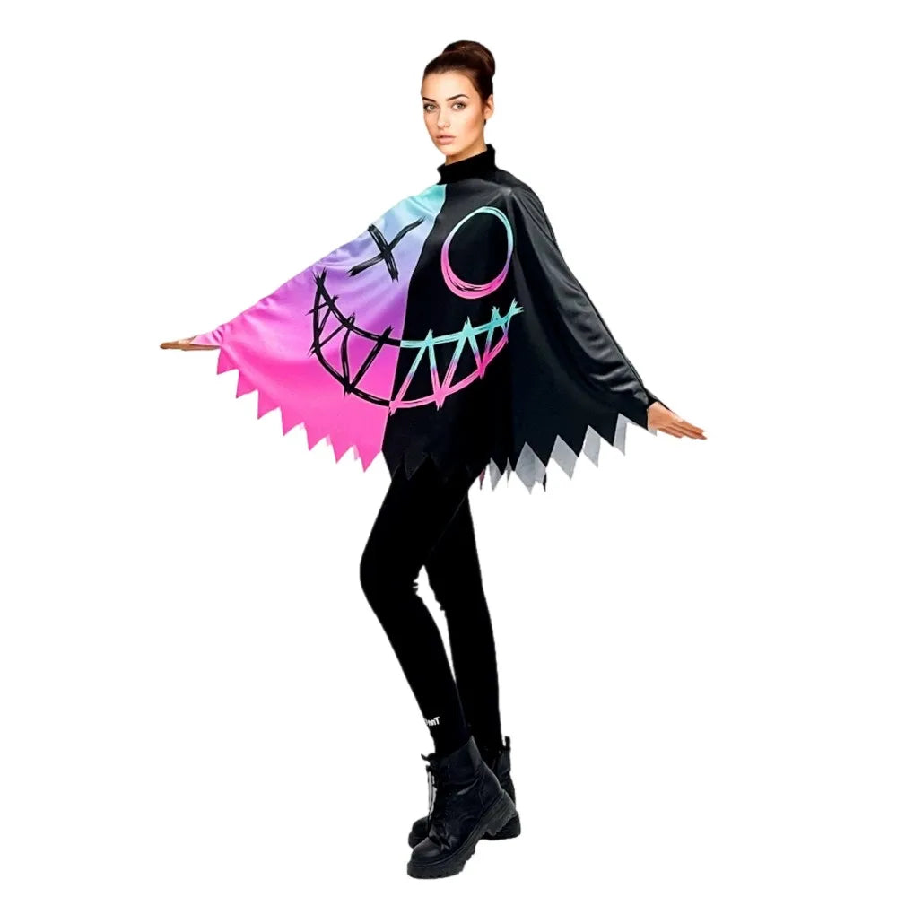 Neon Nightmare Cape – Women’s Halloween Cloak”