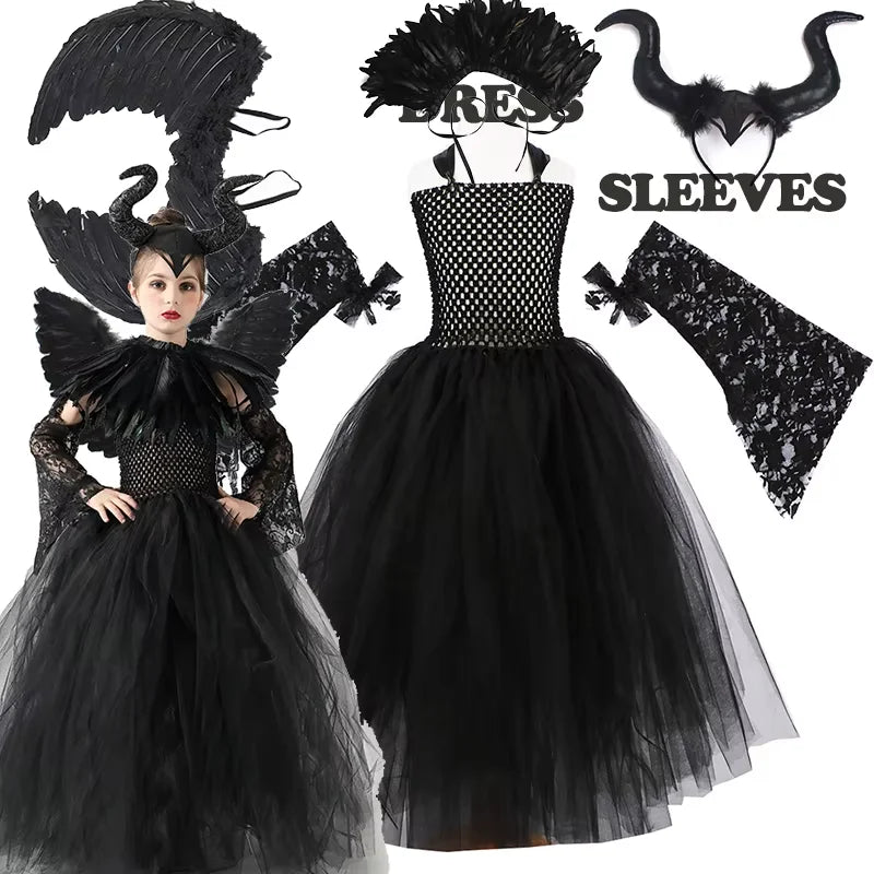 Dark Enchantress – Kids’ Maleficent Costume Set