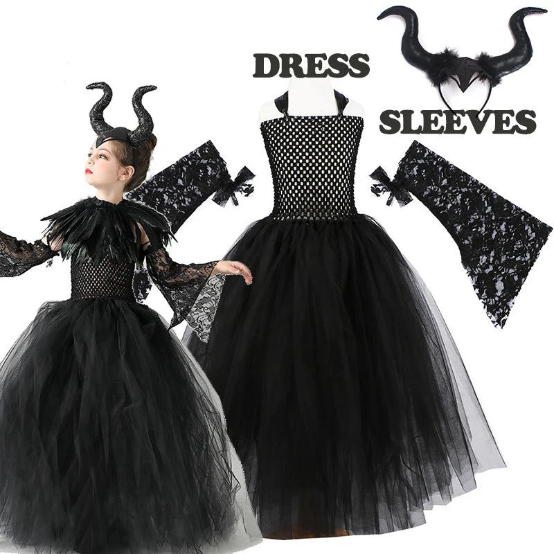 Dark Enchantress – Kids’ Maleficent Costume Set